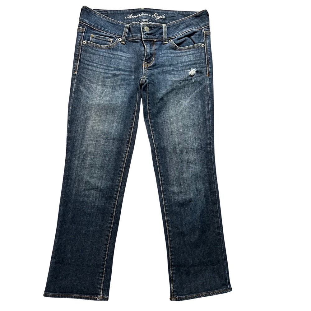 American Eagle Artist Jeans Womens 2 (Fits 29x24) Dark Blue Low Rise Flare